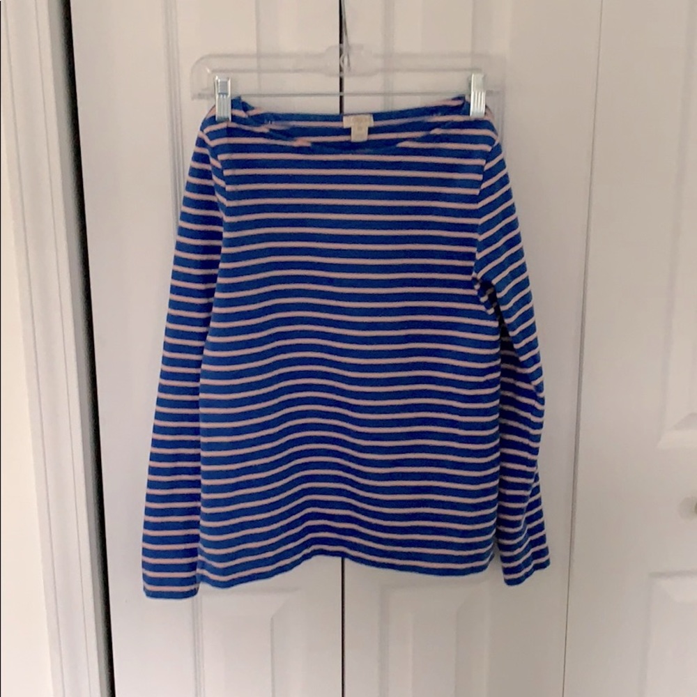 J crew Blue and pink French sailor top